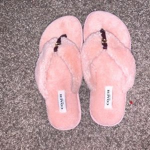 Light pink Coach flip flop slippers women’s size 7